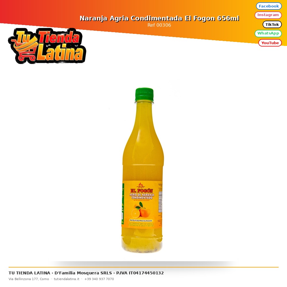 Naranja Agria Condimentada El Fogon 656ml