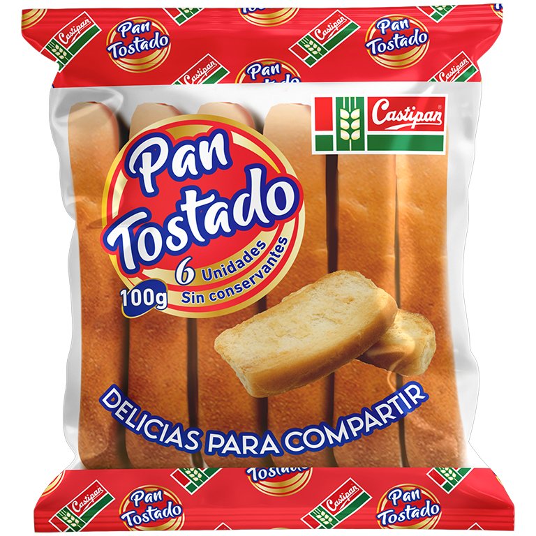 Pan Tostado Castipan 6 Und 100g