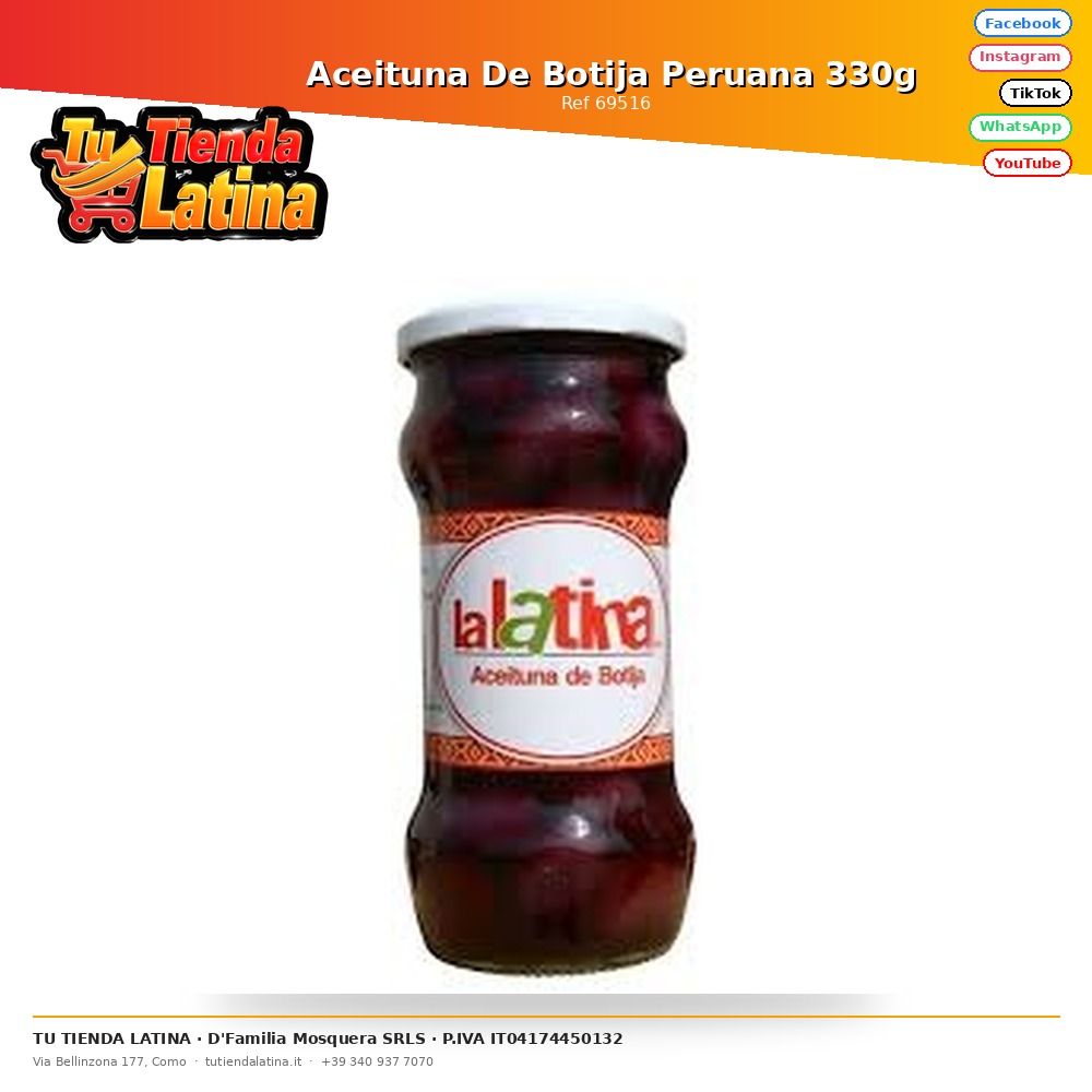  Aceituna De Botija Peruana 330g