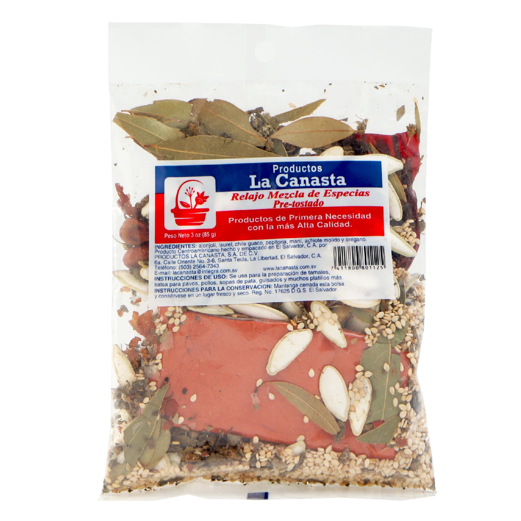 La Canasta Relajo Mezcla de Especias Mix di Spezie Pre Tostada 85g
