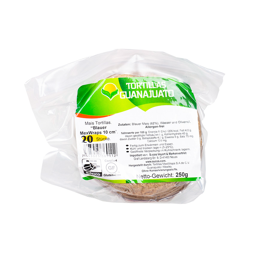 Tortillas Guanajuato 10cm 20und Tortilla Mais