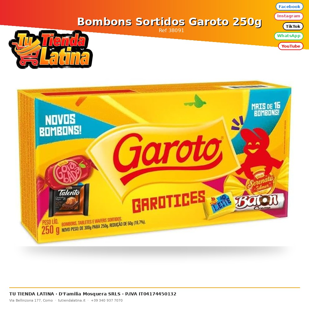 Bombons Sortidos Garoto 250g 
