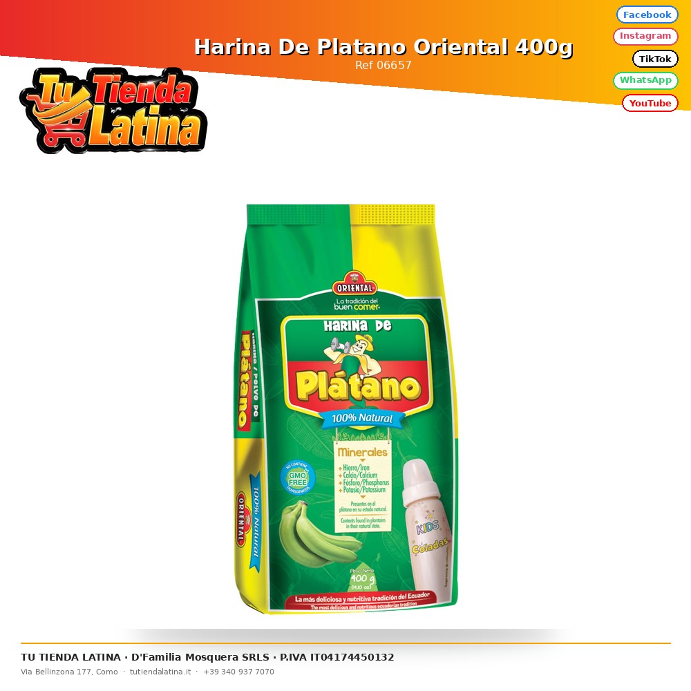 Harina De Platano Oriental 400g