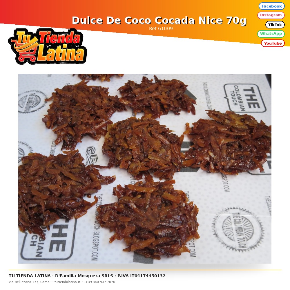 Dulce De Coco Cocada Nice 70g 