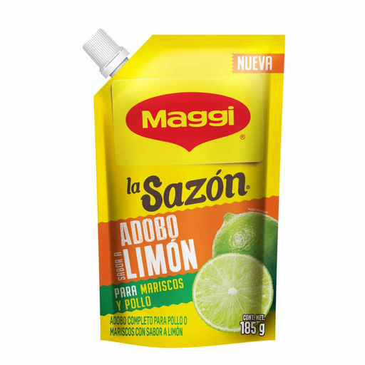 [589] Maggi La Sazon Adobo Sabor Limon Para Los Mariscos 185g Ecuador