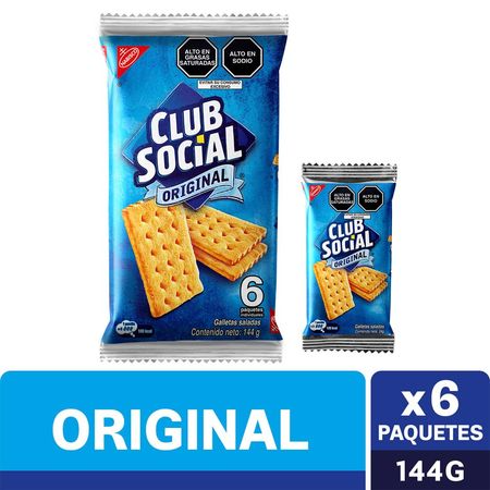 [17759] Galletas Club Social Original 144g 6Und