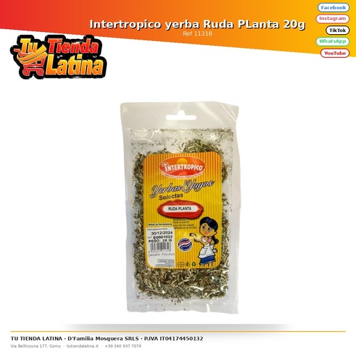 [11318] Intertropico yerba Ruda PLanta 20g
