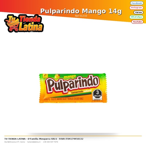 [01210] Pulparindo Mango 14g