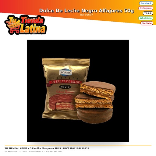 [01637] Dulce De Leche Negro Alfajores 50g