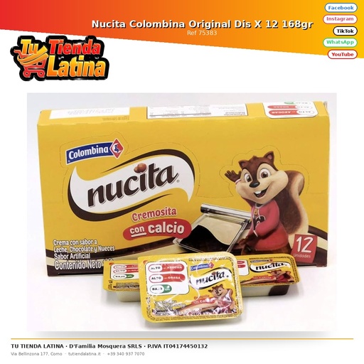 [75383] Nucita Colombina Original Dis X 12 168gr