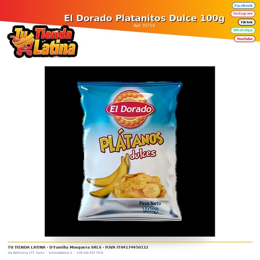 [70714] El Dorado Platanitos Dulce 100g