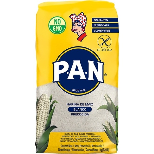 [3032] Harina P.A.N. de Maíz Blanco Precocida 1 kg