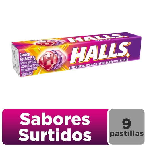 [7622210427199] Halls Fruit mix 25.2g
