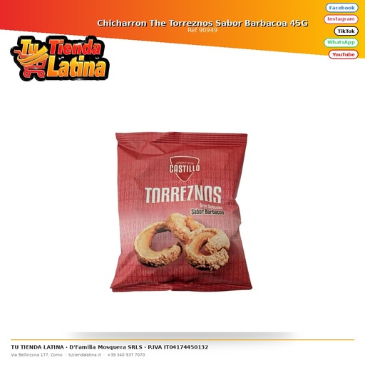 [90949] Chicharron The Torreznos Sabor Barbacoa 45G