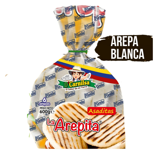 [75983] Arepa Blanca 6 Arepas 800g D'Carnilsa 