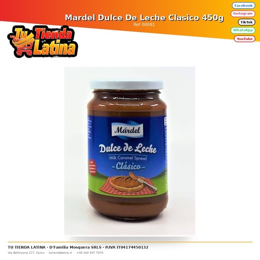 [00081] Mardel Dulce De Leche Clasico 450g