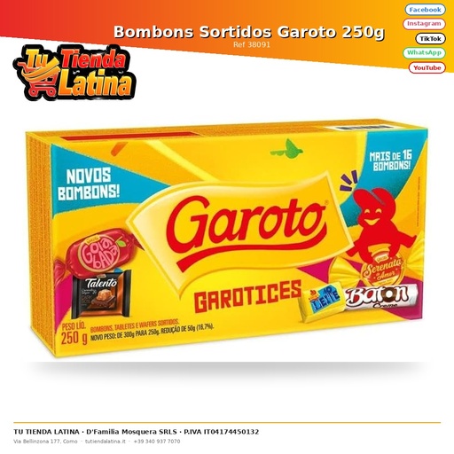 [38091] Bombons Sortidos Garoto 250g 