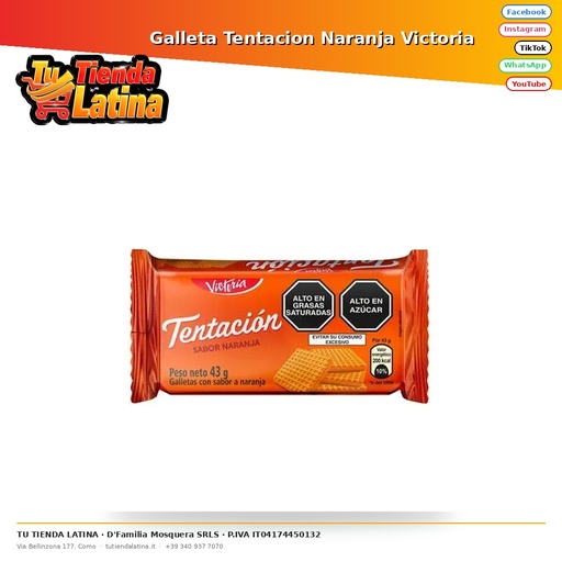 Galleta Tentacion Naranja Victoria