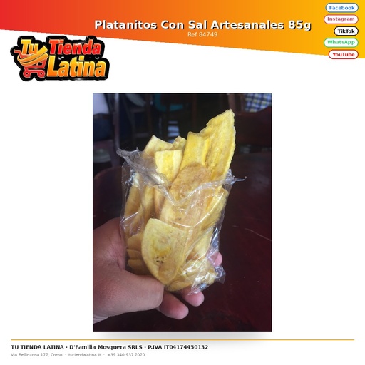 [84749]  Platanitos Con Sal Artesanales 85g 