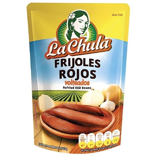 Frijol Rojos Volteado 28oz  La Chula 