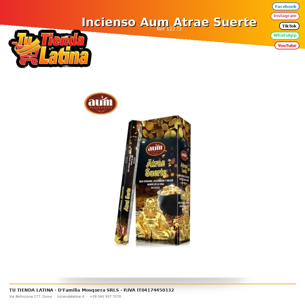 Incienso Aum Atrae Suerte