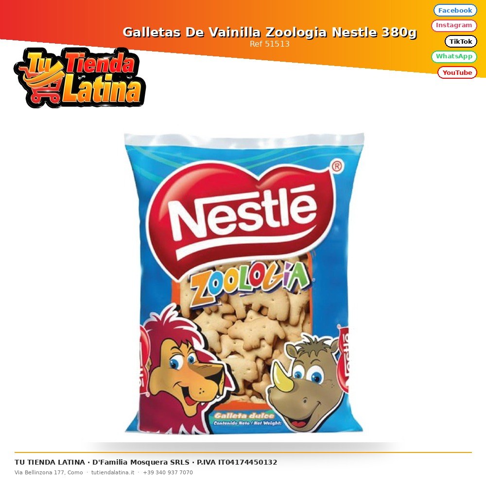 Biscotti alla Vaniglia Zoologia Nestlé 380g