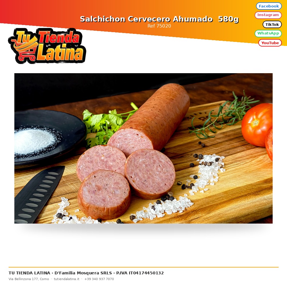 Salchichon Cervecero Ahumado  580g
