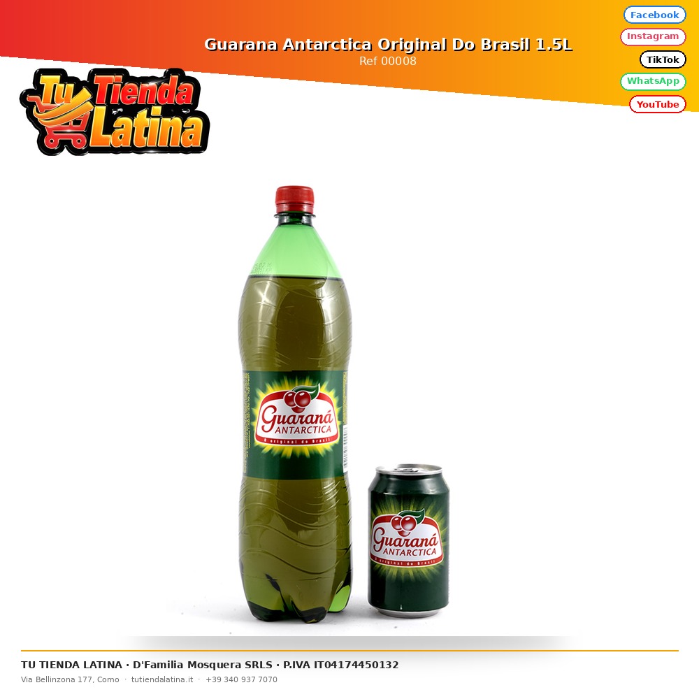 Guarana Antarctica Original Do Brasil 1.5L