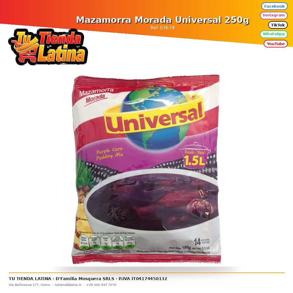 Mazamorra Morada Universal 250g