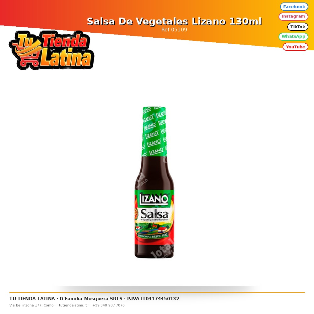 Salsa De Vegetales Lizano 130ml