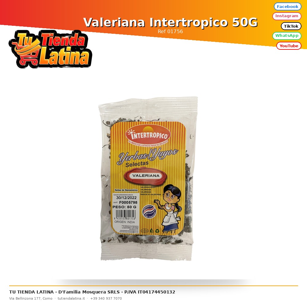 Valeriana Intertropico 50G