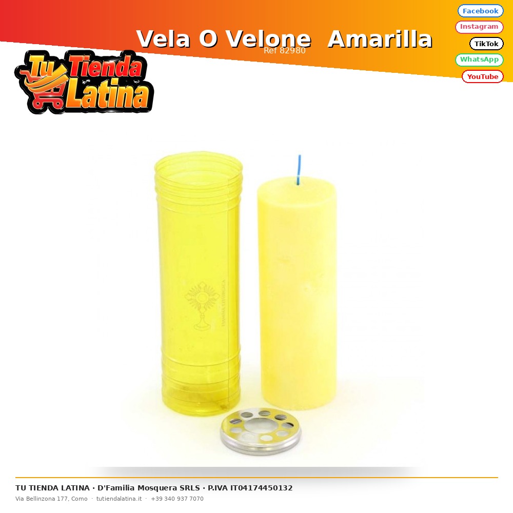 Vela O Velone  Amarilla