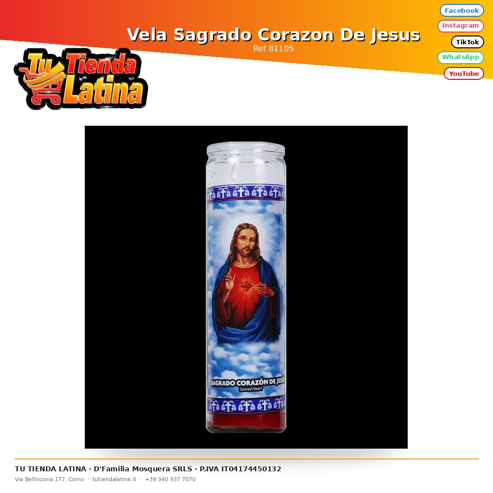 Candela del Sacro Cuore di Gesù