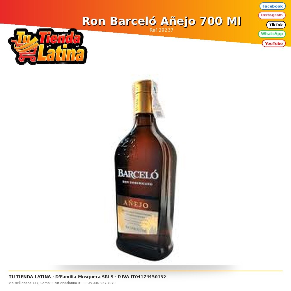 Barceló Aged Rum 700 Ml