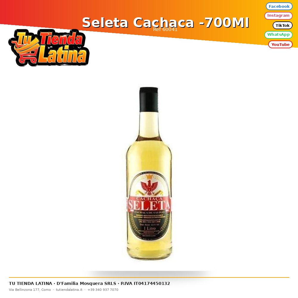 Seleta Cachaca -700Ml