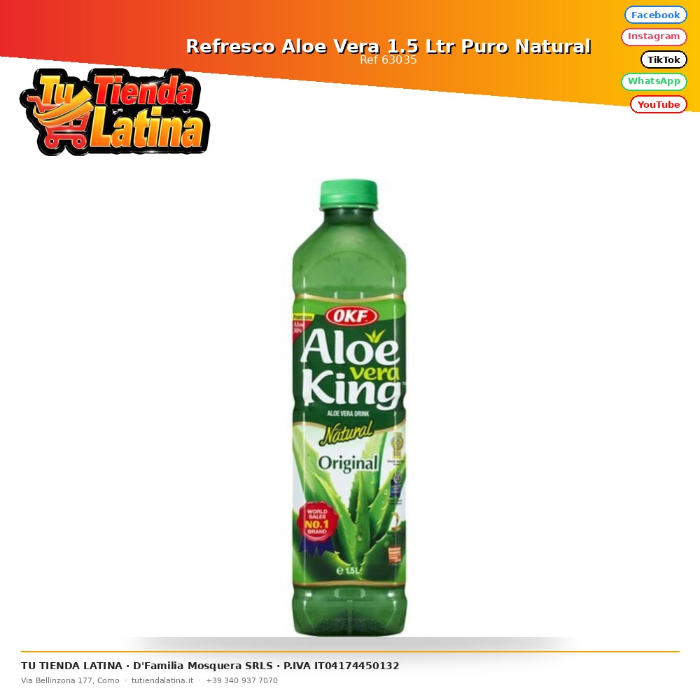 Aloe Vera Soft Drink 1.5 Ltr Pure Natural