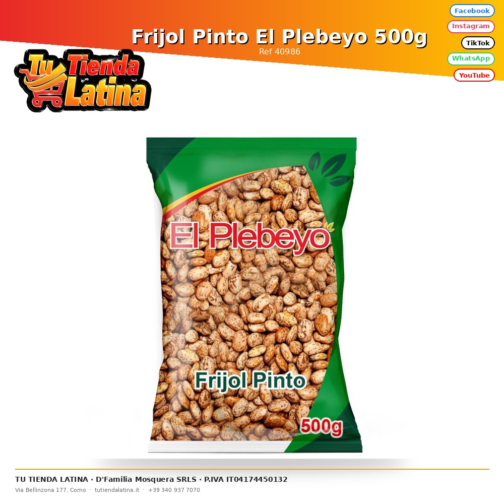 Frijol Pinto El Plebeyo 500g