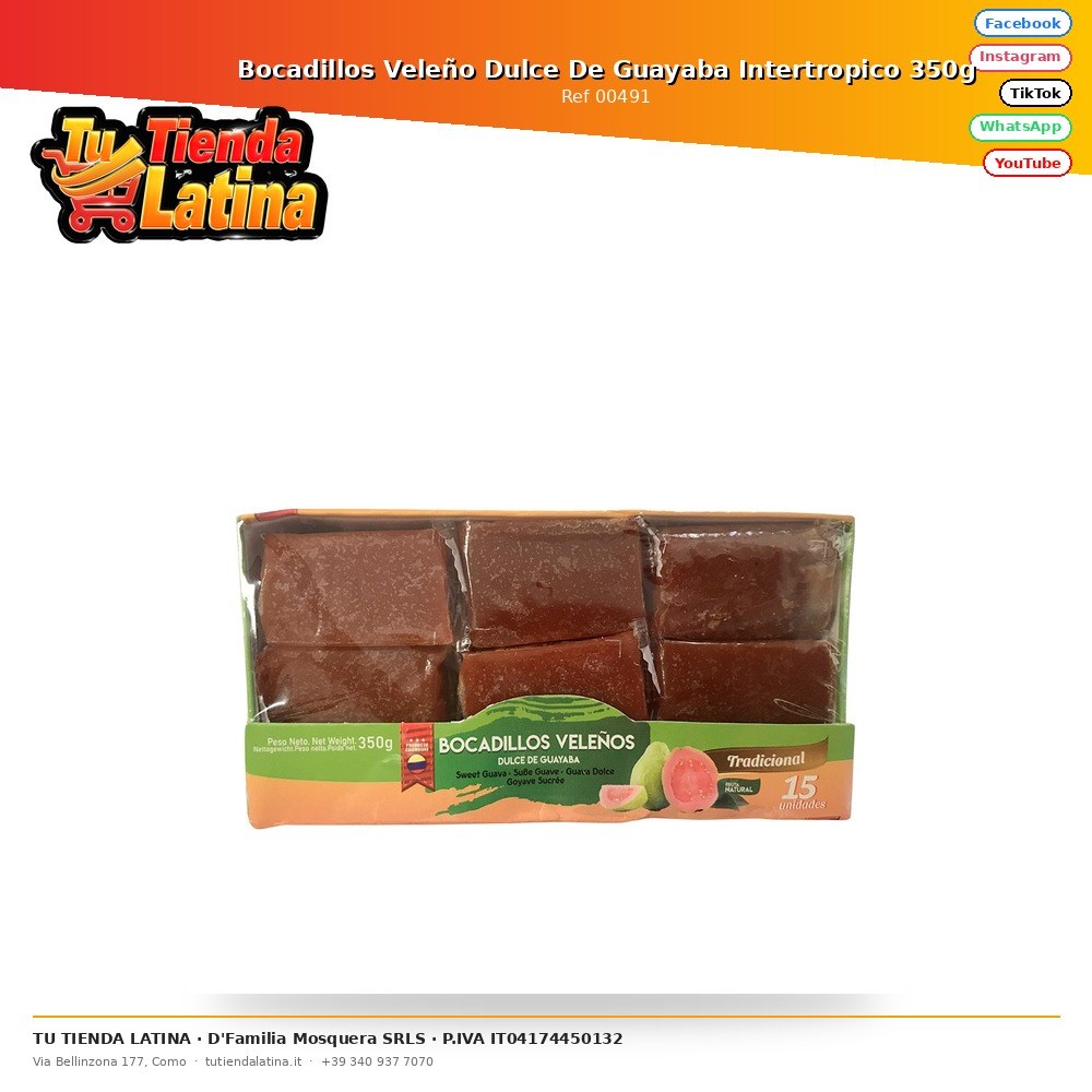 Bocadillos Veleño Dulce De Guayaba Intertropico 350g