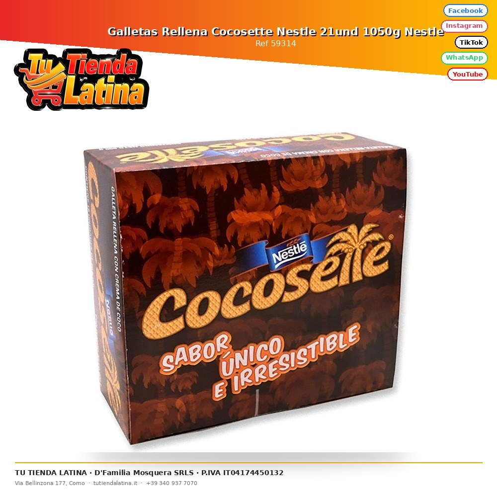 Galletas Rellena Cocosette Nestle 21und 1050g Nestle