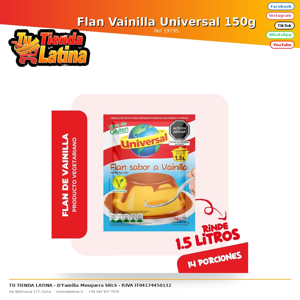 Flan Vainilla Universal 150g