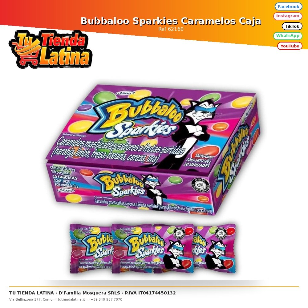 Bubbaloo Sparkies Candy Box