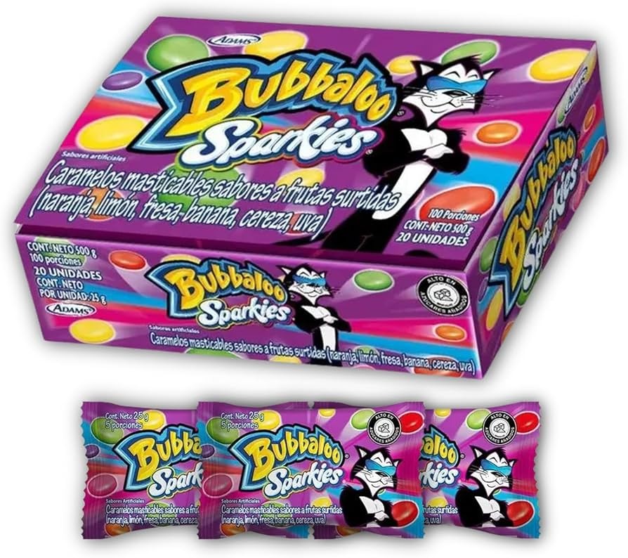 Bubbaloo Sparkies Caramelos Caja