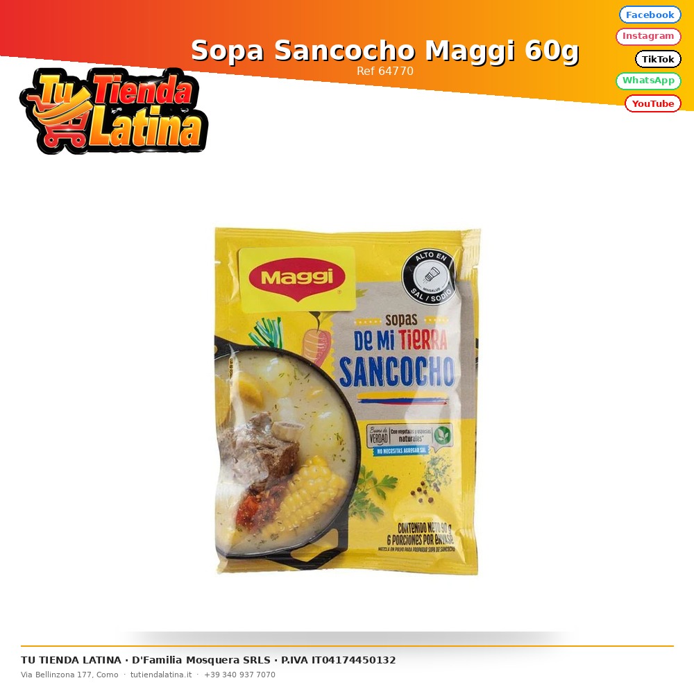 Sopa Sancocho Maggi 60g