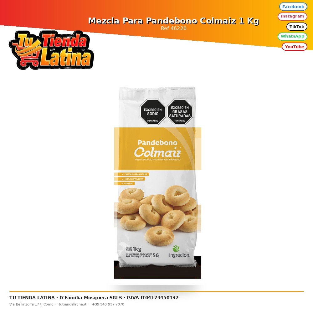 Mezcla Para Pandebono Colmaiz 1 Kg