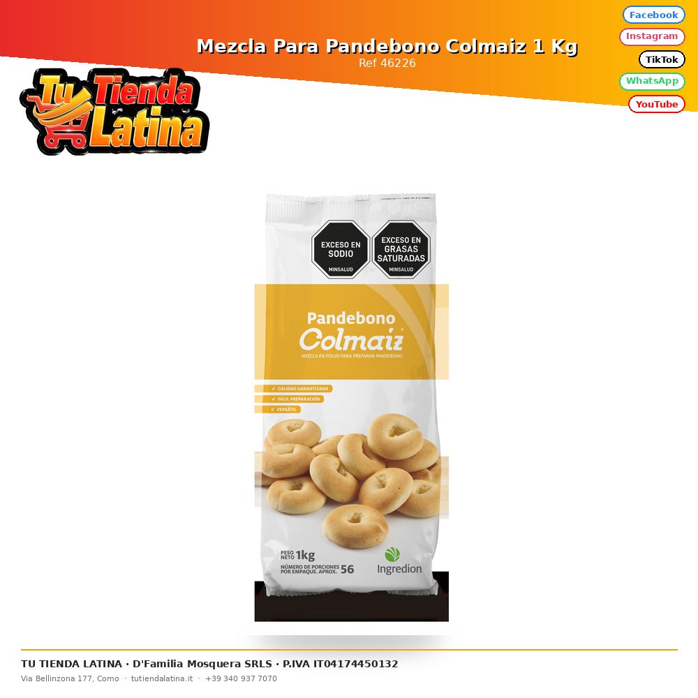 Mix For Pandebono Colmaiz 1 Kg