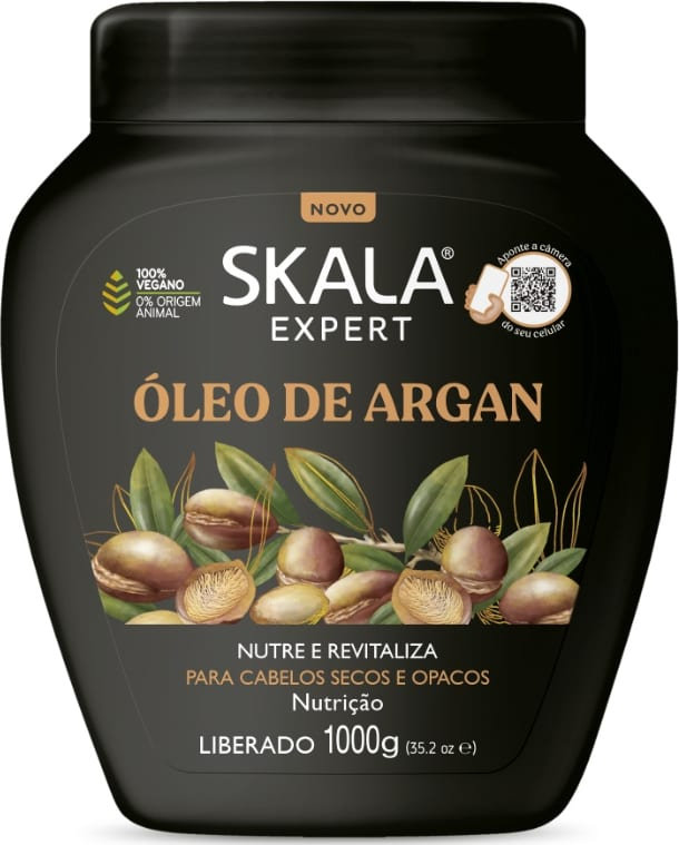 Skala Expert  Oleo De Argan Cabelo Sedoso E Hidratado 1000g Para Cabellos Secos E Opacos