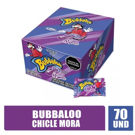 Chicle Bubbaloo Mora Disp 47Und 240g