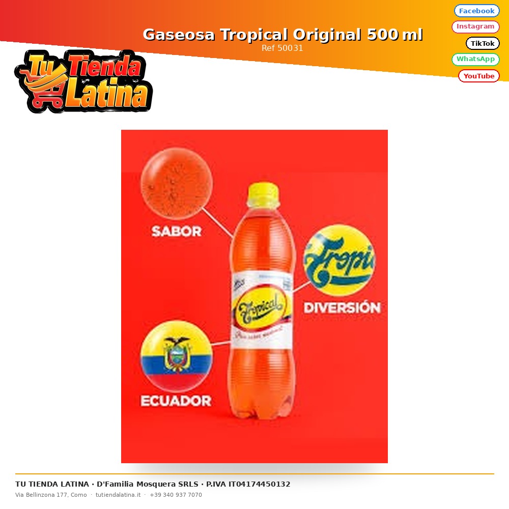 Soda tropicale originale 500ml