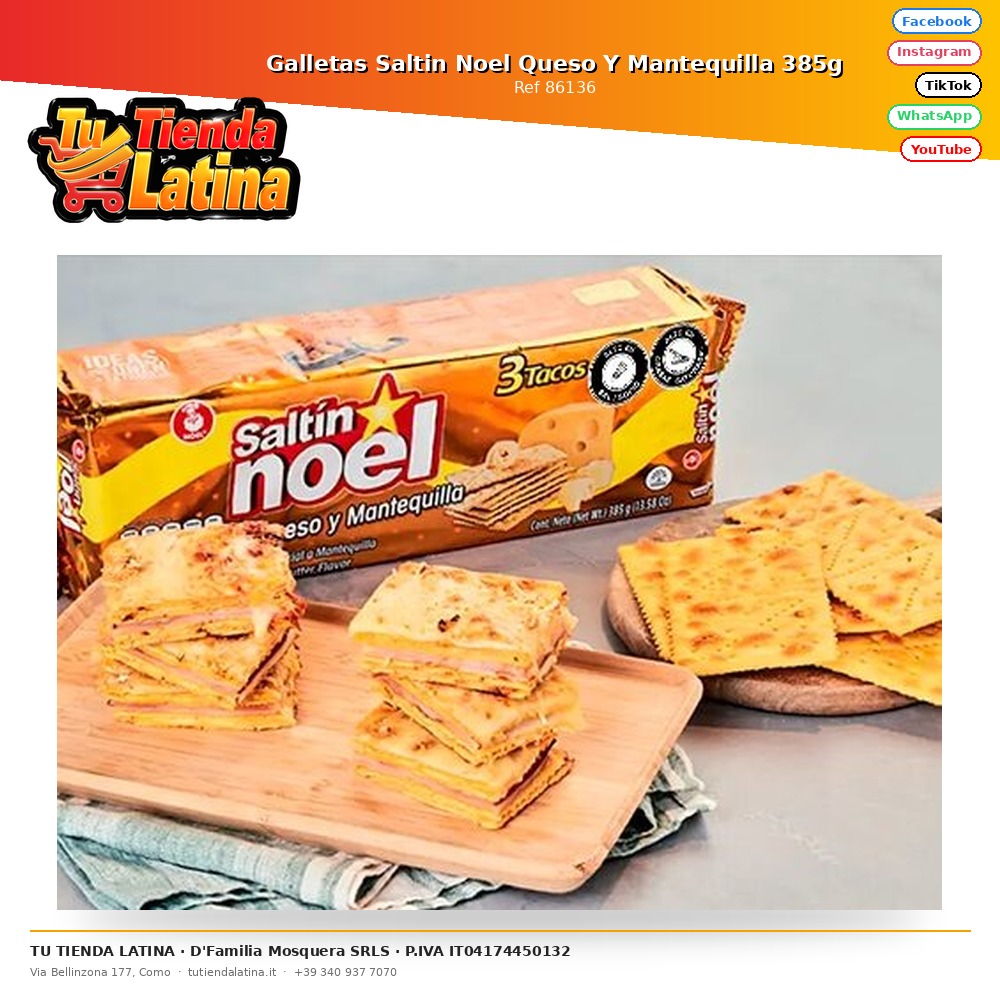 Saltin Noel Biscotti Al Formaggio E Burro 385g