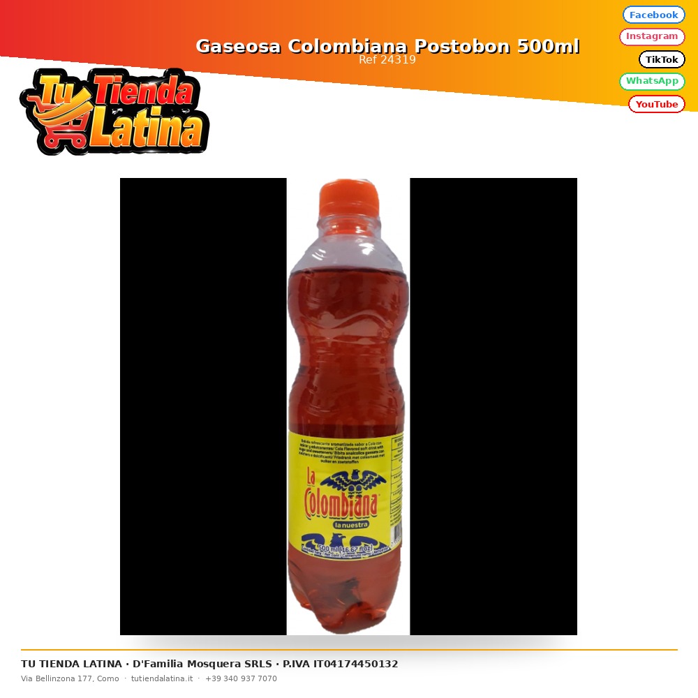 Gaseosa Colombiana Postobon 500ml